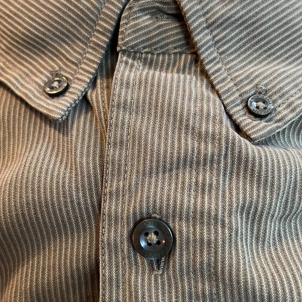 The North Face‎ Men’s Long Sleeve Green Pinstriped Button Down Shirt Size XL